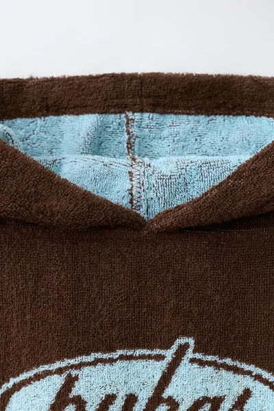 PUKAS SURF PONCHO TOWEL, BROWN-BLUE — фото 4