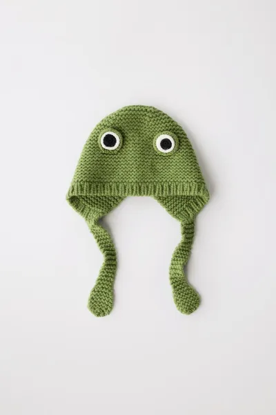 Ограниченная серия, шапка FROG WOOL, Зелёный, шерсть — фото 6