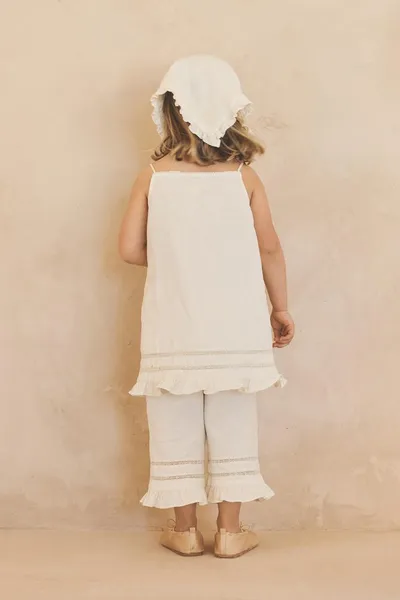 Платье-туника из хлопка и льна, лимитированная серия, 2–5 лет, Mid-ECRU — фото 2
