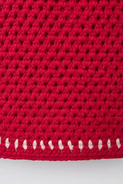 Вязаный топ CROCHET, Красный — фото 5