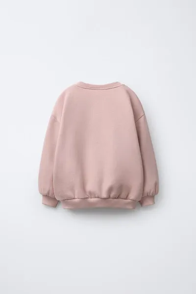Свитер с вышивкой в виде банта, Faded PINK, 83 % хлопка — фото 3