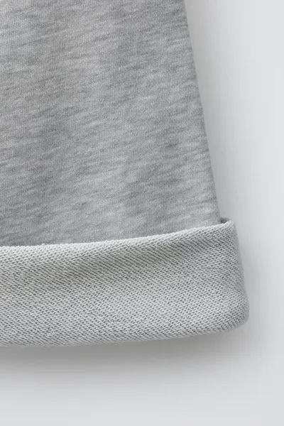 Широкие плюшевые брюки с шаром для бильярда PRINT, GREY marl — фото 5