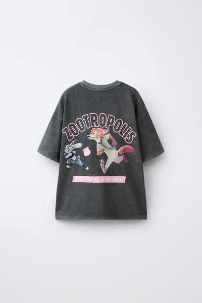 ZOOTROPOLIS Футболка с эффектом стирки, ANTHRACITE GREY — фото 4