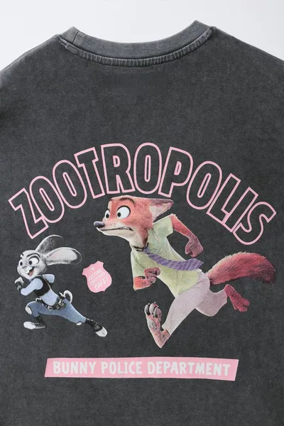 ZOOTROPOLIS Футболка с эффектом стирки, ANTHRACITE GREY — фото 6
