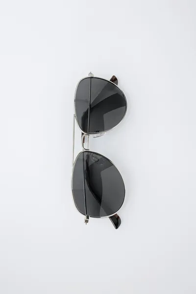 Металлические солнцезащитные очки Aviator, Серебристый — фото 3