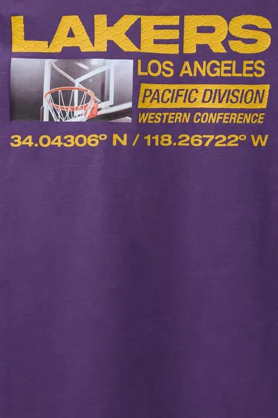 Футболка с принтом NBA — Los Angeles Lakers, Фиолетовый — фото 4
