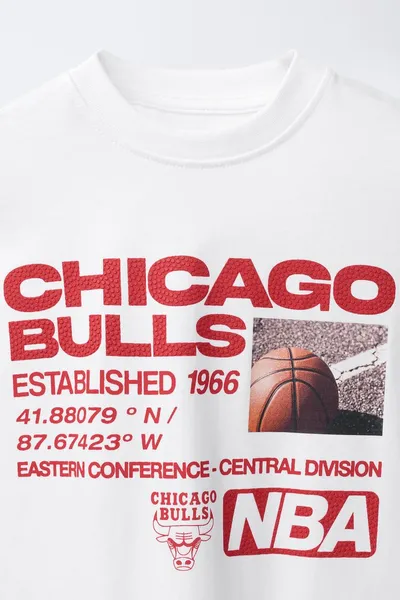 NBA — CHICAGO BULLS PRINTED Футболка, Белый — фото 3