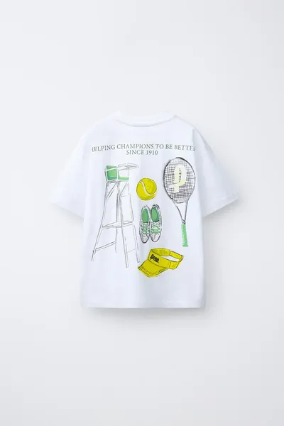 Футболка PENN RACKET PRINT, Белый — фото 3