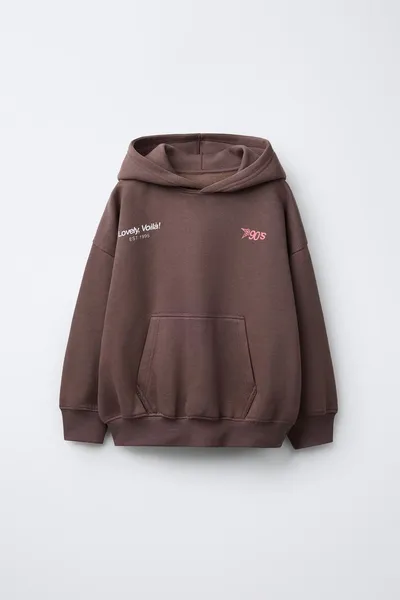 Худи 1. TEXT PRINT, Коричневый — фото 3