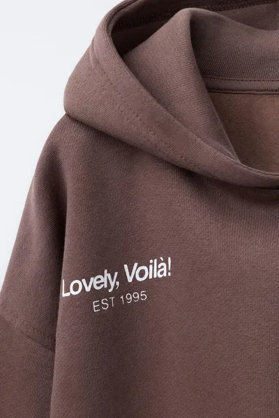 Худи 1. TEXT PRINT, Коричневый — фото 5