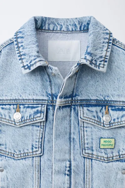 Куртка LABEL DENIM, Светло-голубой — фото 4