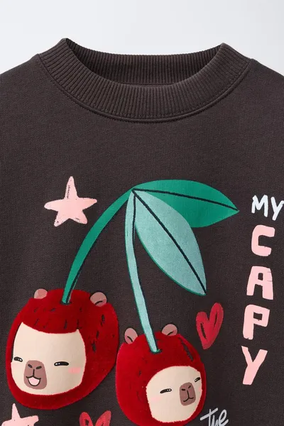 FLOCK CHERRY CAPYBARA CAPYFUN © свитшот, Коричневый, 83 % хлопка — фото 3