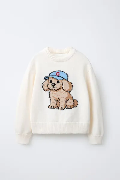 Свитер DOG PRINT, Экрю — фото 2