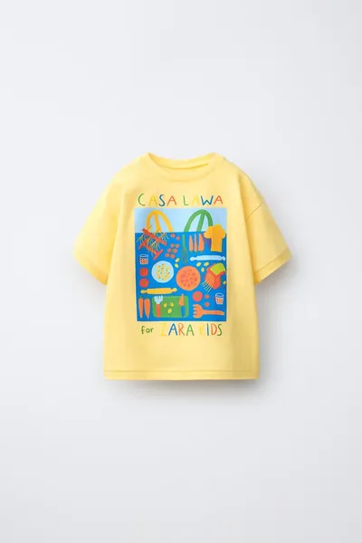 CASA LAWA X ZARA KIDS GRAPHIC Футболка, Жёлтый — фото 2
