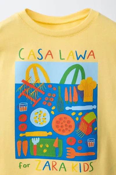 CASA LAWA X ZARA KIDS GRAPHIC Футболка, Жёлтый — фото 4