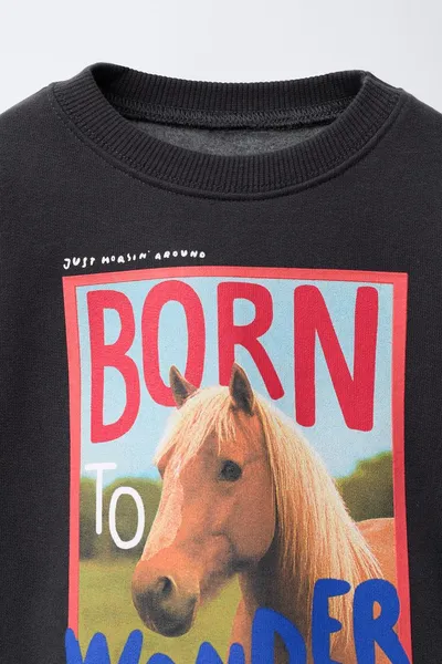 Худи HORSE PRINT, ANTHRACITE GREY — фото 3