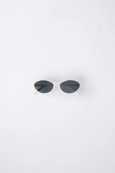 Солнцезащитные очки CATEYE из смолы, Молочный — фото 2