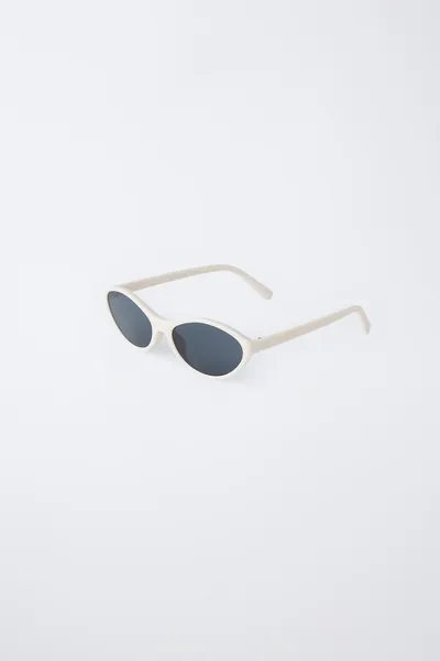 Солнцезащитные очки CATEYE из смолы, Молочный — фото 3