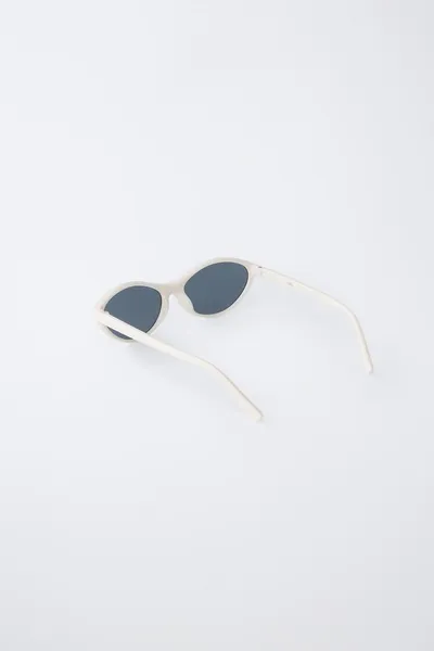 Солнцезащитные очки CATEYE из смолы, Молочный — фото 4