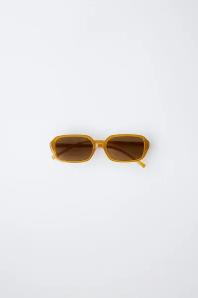 Прямоугольные солнцезащитные очки из смолы, Caramel — фото 2
