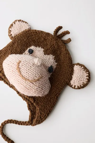 Ограниченная серия шерстяная шляпа Monkey Hat, Коричневый, шерсть — фото 7