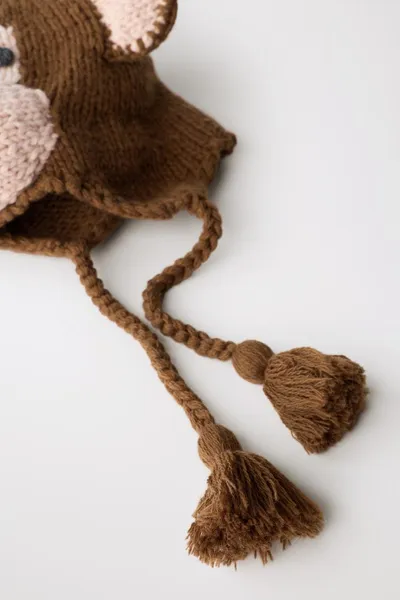 Ограниченная серия шерстяная шляпа Monkey Hat, Коричневый, шерсть — фото 8
