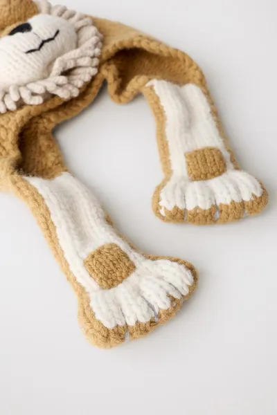 Шапка LIMITED EDITION WOOL LION BEANIE, Коричневый, шерсть — фото 5
