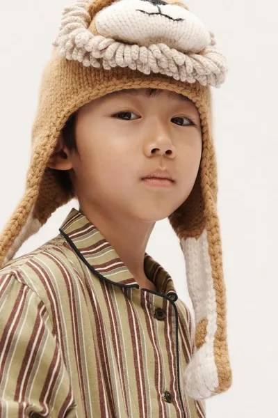 Шапка LIMITED EDITION WOOL LION BEANIE, Коричневый, шерсть — фото 8