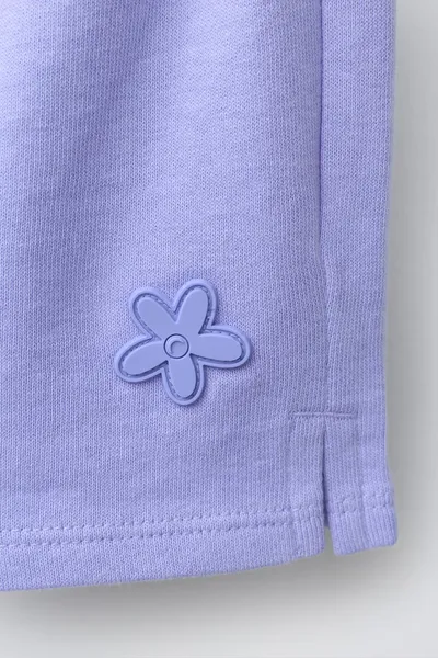 Резиновые аппликации плюшевые шорты бермуды, BLUE / LAVENDER — фото 4