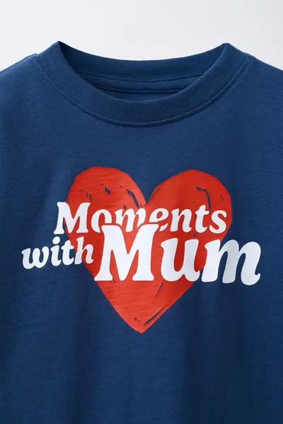 Футболка с слоганом «MUM AND DAD», Тёмно-синий — фото 3