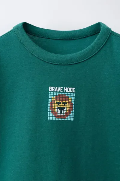 Футболка PIXELATED ANIMAL, Mid-GREEN — фото 3