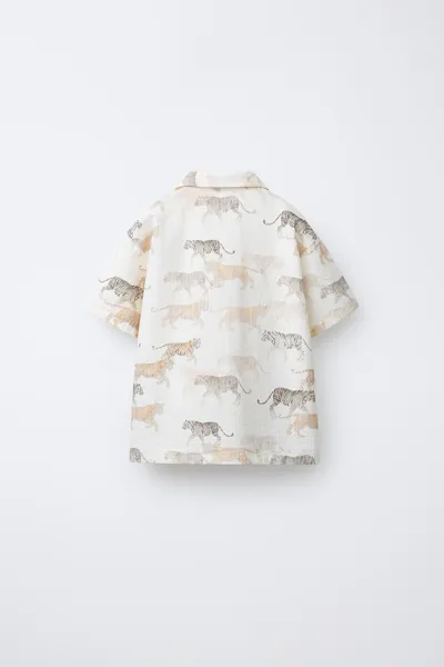 ANIMAL PRINT рубашка, Светлая — фото 2