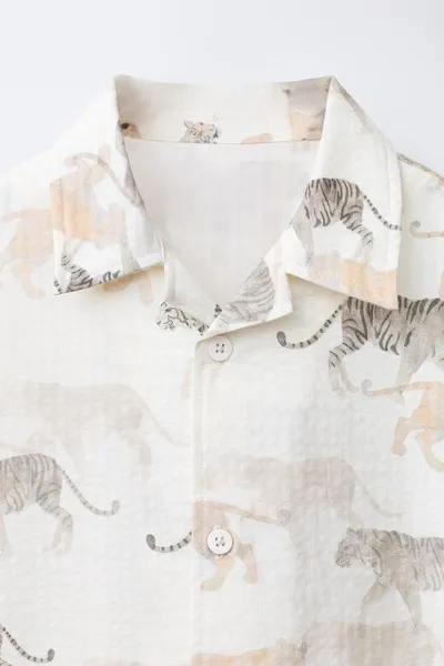 ANIMAL PRINT рубашка, Светлая — фото 3