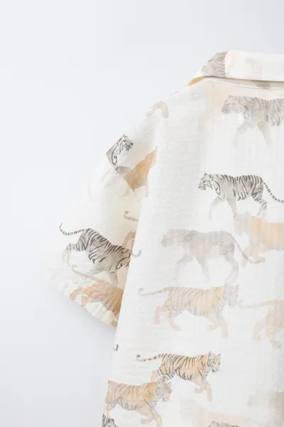 ANIMAL PRINT рубашка, Светлая — фото 4