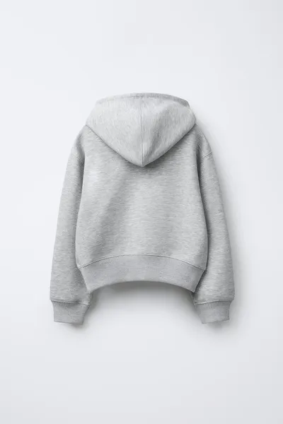 BASIC LABEL Худи, GREY marl, 60 % хлопок — фото 2