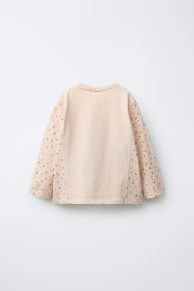 Футболка FLORAL PRINT, Mid-ECRU — фото 2