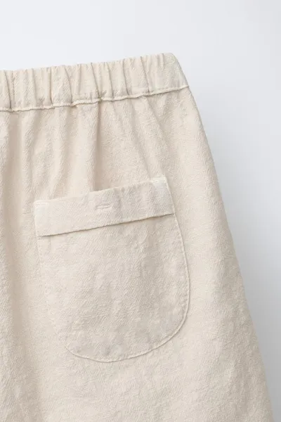 Текстурированные шорты бермуды, Экрю — фото 6