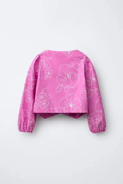 Рубашка FLORAL, PINK / WHITE — фото 2