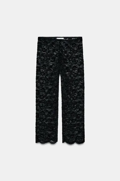Легинсы LACE CAPRI, Чёрный — фото 4
