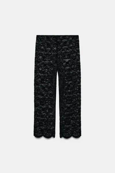 Легинсы LACE CAPRI, Чёрный — фото 5