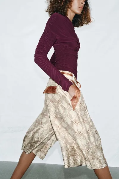 Комбинезон GATHERED BODYSUIT, Aubergine — фото 4