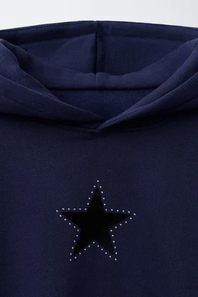 Худи STAR STUDDED, Синий — фото 3