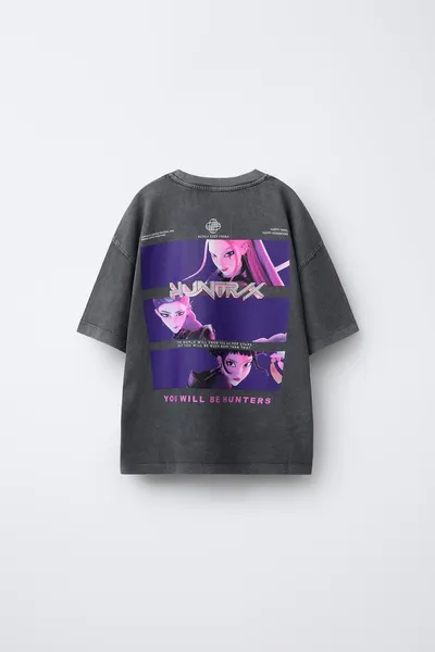 Футболка NETFLIX™ WASHED, Тёмная — фото 4
