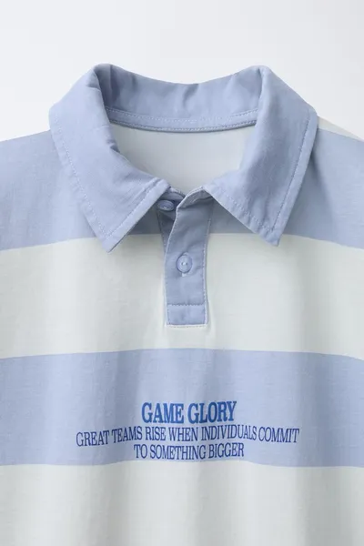 Рубашка POLO SHIRT, BLUE/WHITE — фото 4