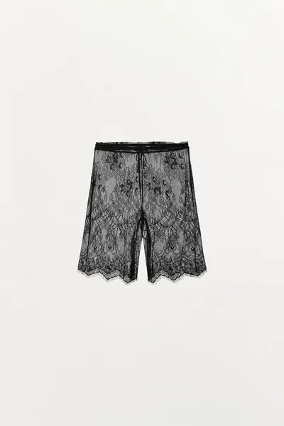 Брюки LACE CAPRI, Чёрный — фото 8