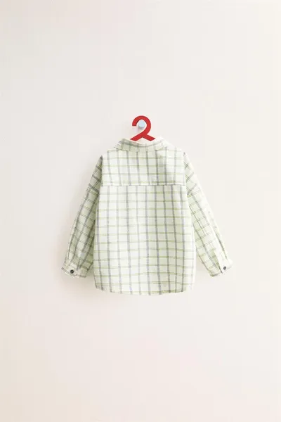 TIMELESS — рубашка с карманом, Экрю, хлопковая ткань — фото 3