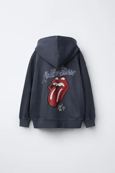 ROLLING STONES © FADED худи с молнией, ANTHRACITE GREY — фото 2