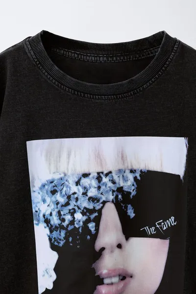 Рубашка LADY GAGA © PRINTED T-SHIRT, Тёмная — фото 3
