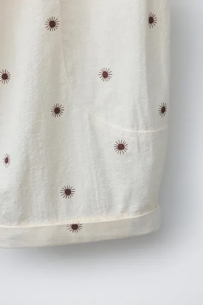 Текстурированные брюки SUN PRINT свободного кроя, Экрю — фото 4