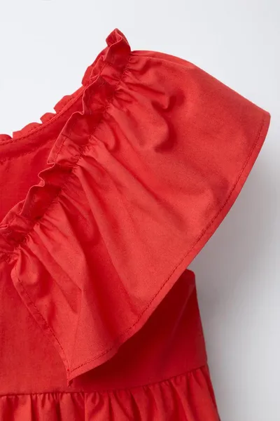 Платье POPILN BALLOON DRESS, Красный — фото 4